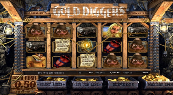 Игровой автомат Gold Diggers - сокровища лучшего золотокопателя казино Вулкан